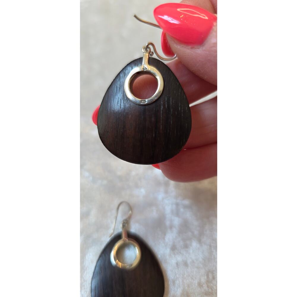 Silpada Vintage, Retired Sonokeling Wood Dangle Earrings - Picture 5 of 5